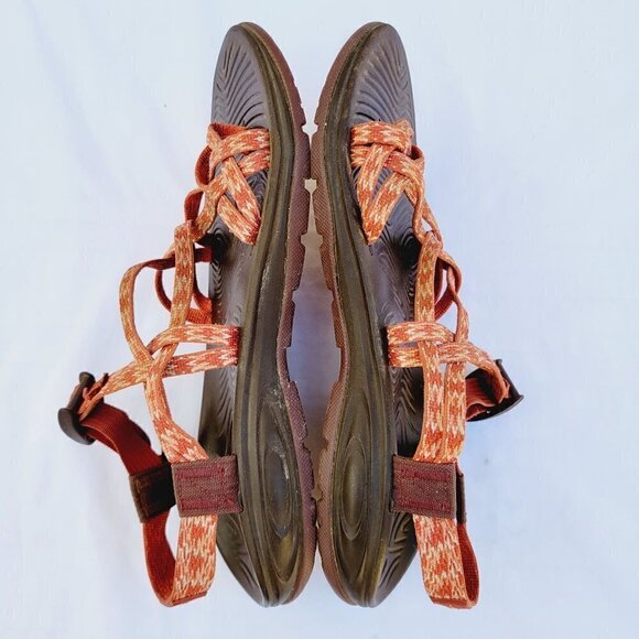 Chaco Orange ZX3 Classic Sandals - Women's sz 11 - Picture 6 of 9